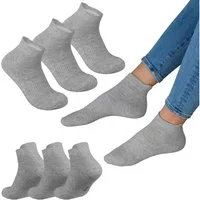EAAKIE Sneakersocken Sneakersocken Unisex Fersenlasche Kurzsocken Baumwolle 6/12/24 Paar (12-Paar)