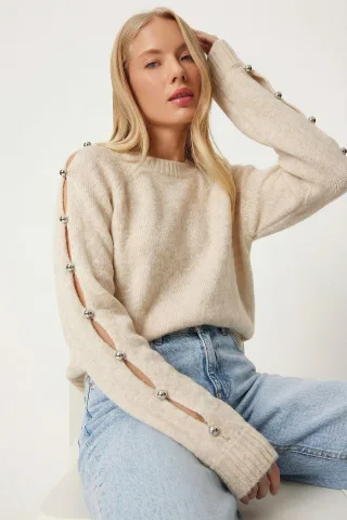 Pullover mit Rundhalsausschnitt und Cut-Outs