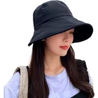 Agger Sonnenhut Faltbarer Sommerhut Damen Atmungsaktiv Mütze Visor Cap Outdoor Hut (Breiter Schirm, Lochdesign für Pferdeschwanz) für Golf Reisen Wandern