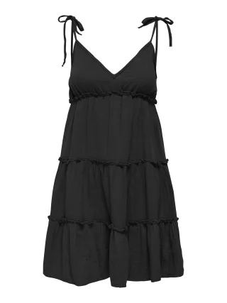 ONLY - ONLTHYRA STRAP SHORT DRESS CS WVN Black - Gr. - XL