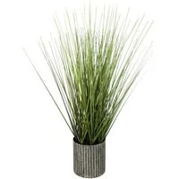 Kunstpflanze Künstliche Dekopflanze GRAS, 45 cm, grauer Topf Zimmerpflanze, Atmosphera Créateur d'intérieur, Höhe 45.8 cm