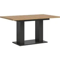 Home affaire Esstisch Motus, ausziehbar 150 -190 cm, inklusive 40 cm Einlegeplatte (Set, 1-St), Doppelsäulengestell mit Bodenplatte, Tisch, Esstisch, Küche