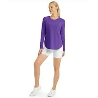G4Free Langarmshirt Damen Langarmshirt UPF 50+ Atmungsaktiv Trainingsshirt UPF 50+ UV-Schutz,Schnelltrocknend,Atmungsaktiv, Hohe Seitenschlitze