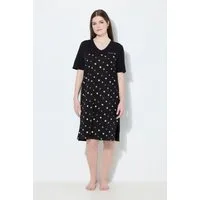 Ulla Popken Bigshirt Bigshirt Blüten Stickerei V-Ausschnitt Halbarm