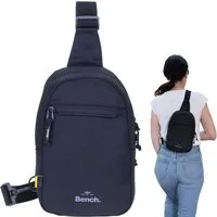 Bench. Umhängetasche Rucksack Crossbody Sling Bag Damen Herren klein, Fahrrad Tasche Konzert Festival Bag Umhängetasche + Etui