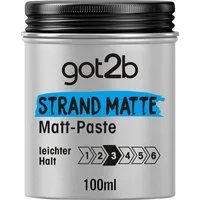 got2b Haarwachs Matt-Paste 100 ml Strand Matte, 1-tlg., Styling Paste, für matte Surfer Looks - Ohne verkleben