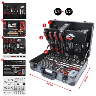 KS Tools 1/4"+1/2" Universal-Werkzeug-Satz, 149-tlg - 911.0649
