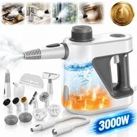 Forrlite Dampfreiniger 3000W, 15-in-1 Handdampfreiniger, 99,99 % Keimabtötung, 0 Chemikalien, Steam Cleaner für Auto, Küche, Badezimmer, Fliesen, Fenstern