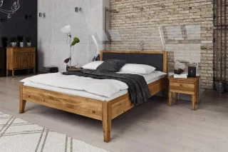 Schlafzimmerbett Bett Massivholzbett LENNES Nr.9 Buche 80x200 cm