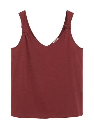 s.Oliver Red Label - Top mit V-Ausschnitt rot - Gr. - 34