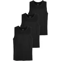 Man's World Muscleshirt (3er-Pack) schmal geschnitten, Rundhalsausschnitt, aus 100% Baumwolle