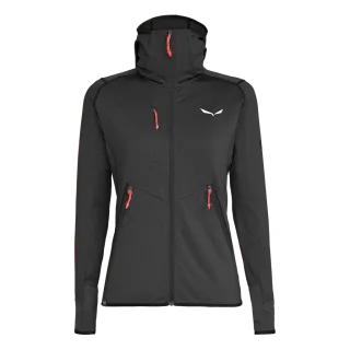 SALEWA - Agner Hybrid Polarlite Durastretch Damen Kapuzenjacke - Schwarz (Gr.42)