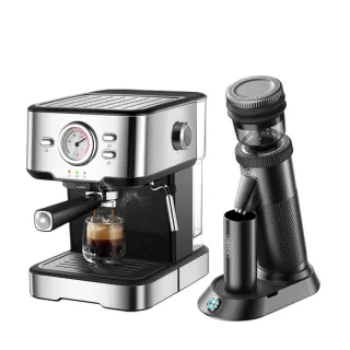 [EU Direct] HiBREW H5 Espresso Machine & G5 Conical Burr Grinder Combo 20 Bar Pump Semi-Automatic 36-Grind Settings 51mm