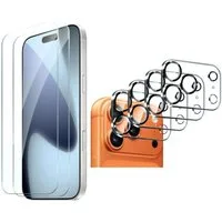 CLM-Tech Displayschutzglas 1X und 1X Kameraschutz für iPhone 17 Pro Max 16,9 Zoll, 2er Set Kameraglas Panzerglas 9H Härte Folie, 2 Stück, Anti-Fingerabdruck und blasenfreie Anbringung