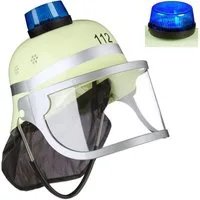 relaxdays Feuerwehrhelm Kinder mit Blaulicht
