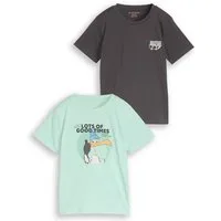 TOM TAILOR Kurzarmshirt (2-tlg) 2er Pack mit Frontprint, for Boys