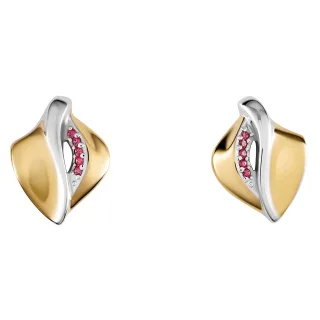 Orphelia 'Anet' Ohrstecker für Damen, 925 Sterlingsilber, Silber/Gold, ZO-7520/G
