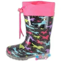 Beck Blinking Horses Gummistiefel wasserdicht, schmale Passform