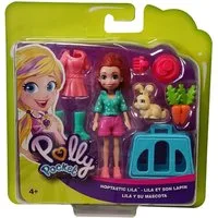 Mattel® Spielfigur GDM11 Polly Pocket Figur LILA mit pinker Hose, (1-tlg)