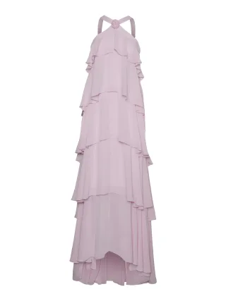 VERO MODA - VMFELICIA SL RUFFLE MAXI DRESS EXP Cherry Blossom - Gr. - S