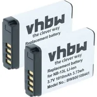 vhbw Akku passend für Canon PowerShot SX620HS, SX730HS, SX740HS, G9 X Mark Kamera-Akku Akku Li-Ion 1010 mAh (3,7 V, 2 St), Leistungsfähige Austausch-Akkus für Digitalkamera, Spiegelreflexkamera