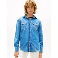 Tommy Jeans Langarmshirt RELAXED DENIM SHIRT EXT BJ8037 mit dem klassischen Hemdschnitt