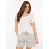 Zwillingsherz Sweathose "Feel Good Club" leichtes Sweatmaterial, Stickerei, Eingriffstaschen