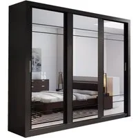 Compleo Kleiderschrank ARTI 02 mit 2 Aufhänger, 3-türig, Schwebetürenschrank mit Spiegel