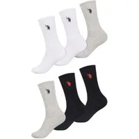U.S. Polo Assn. Tennissocken USRydr – Herren 6er Pack mit Logo-Stickerei Weicher Materialmix, gerippte Struktur und hoher Tragekomfort
