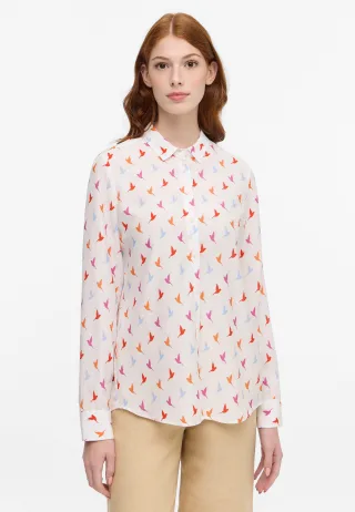 ETERNA - Bluse Viskose Langarm fuchsia - Gr. - 42/Langarm
