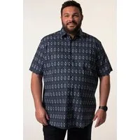 Men Plus Kurzarmhemd Hemd Halbarm Kentkragen Alloverdruck Comfort Fit