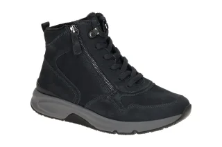 Gabor 76.888.46 Damen Stiefeletten Nightblue, bequeme Rollingsot mit Schn?rung