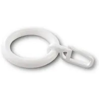 nodeko Gardinenring Vorhangringe mit Faltenlegehaken, für Vorhangstangen und Gardinenstangen Ø 16 mm bis Ø 20 mm, (Packung, 10 Ringe + 10 Faltenlegehaken), Ringe vollrund