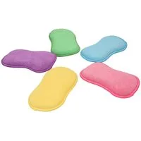 Genius Geschirrschwamm Mikrofaser-Schwamm 2in1, 5-teilig, 100% Polyester, bunt, 2in1 Schwamm, grobe und weiche Seite, waschbar, wiederverwendbar