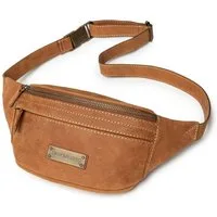 DRAKENSBERG Bauchtasche »Mel« Cognac-Braun, Damen, Herren, elegante Hüfttasche, Gürteltasche, Sling Bag aus Leder