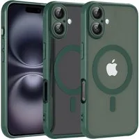 CoolGadget Handyhülle Magnet-Hülle für iPhone 16 Schutzhülle magnetisch 6,1 Zoll, Hülle Matt Stoßfest kompatibel mit Magsafe Zubehör Kameraschutz Case