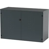 reinkedesign Fahrradbox Fahrradgarage Typ-FD für 3 Fahrräder, Pultdach, verzinkter Stahl, Anthrazit 198x93x141cm