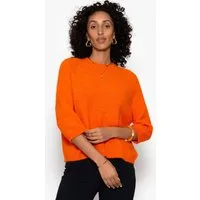 SASSYCLASSY Strickpullover Strickoberteil für Damen Weicher Pullover mit halblangen Ärmeln und Rundhalsausschnitt