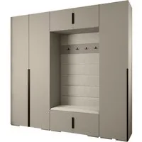 ABIKS MÖBEL Kompaktgarderobe INOVA 1 SATZ 8 Möbelset, Garderobe mit Kleiderstange und Regalen