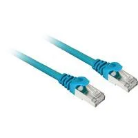 Patchkabel SFTP, RJ-45, mit Cat.7a Rohkabel blau, 1 Meter