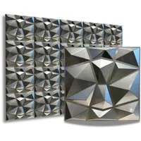 IKHEMalarka 3D Wandpaneel 3D Paneele PVC Kunststoffpaneele, BxL: 50,00x50,00 cm, 0,25 qm, (1 Stück, 3D Wandpaneele Deckenpaneele) hochwertige & harte PVC 3D Platten Wand & Decke