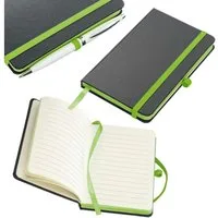 Easy Gifts Notizbuch Notizbuch / DIN A6 / 160 S. / liniert / PU Hardcover / Farbe: apfelgrü