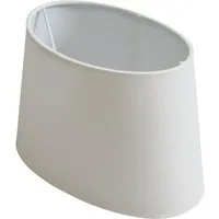 B&S Lampenschirm Lampenschirm oval Velvet weiss B:31,5x20/T:23,5x15/H:19,5cm, Jinming