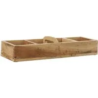 Ib Laursen Kochlöffelhalter Ib Laursen Kiste Unika mit 4 Fächern und Quergriff (15x9x46cm)