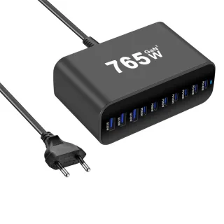[GaN Tech] Bakeey YMX-615-765W 765W 10-Port USB PD Charger 3USB-A+7USB-C PD Fast Charging Desktop Charging Station EU Pl