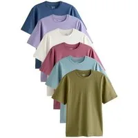 Next T-Shirt Essential Regular Fit T-Shirts, 6er-Pack (6-tlg)