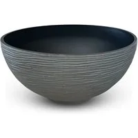 matches21 HOME & HOBBY Blumentopf Große Pflanzschale für draussen in 45 x 23 cm Steinoptik grau (1 St), Wetterfeste Deko-Schale als Blumenschale Brunnenschale