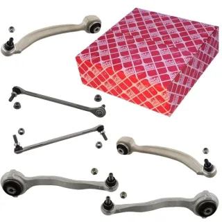 4 Febi Querlenker + Koppelstangen vorne Mercedes C E-Klasse W204 C204 S204 A207 C207