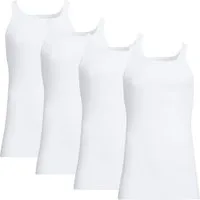 conta Unterhemd Herren-Unterhemd 4er-Pack Feinripp Uni