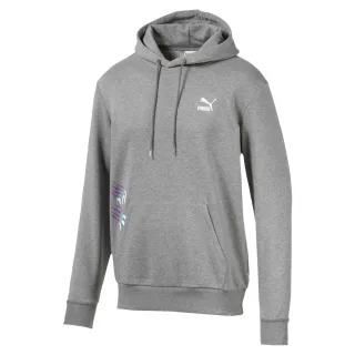 Puma Klauenpackung Hoody Long Sleeve Grey Herren Pullover Baumwollspringer 595756 03